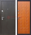 Коричневая металлическая дверь ДП-202