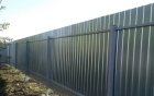 Оцинкованный забор из профлиста 2,2 м С10 с калиткой и воротами