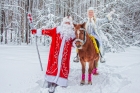 Дед Мороз на лошадях