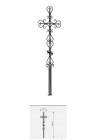 Металлический крест на могилу «Сердечко»