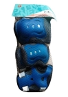 Комплект защиты для коленей, локтей, запястий, р.S синий арт.PRSET(AT)-MIX2-S